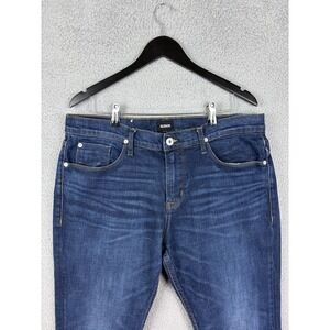 Hudson Sartor Relaxed Skinny Jeans Mens 34x31 Blue Stretch Denim Pants Men